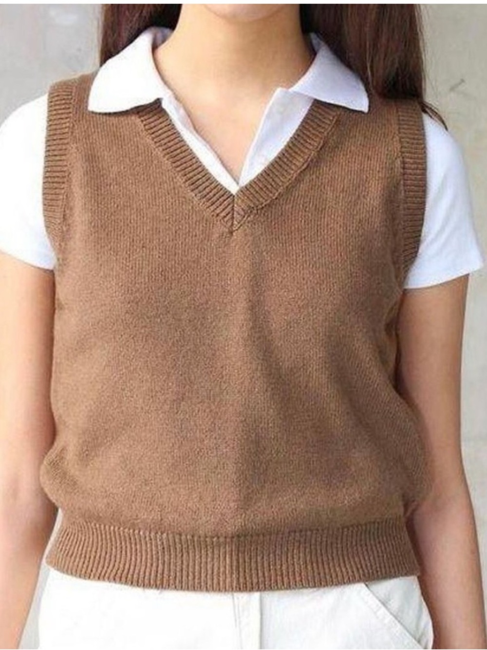 Brandy Melville V-Neck Sweater Vest
